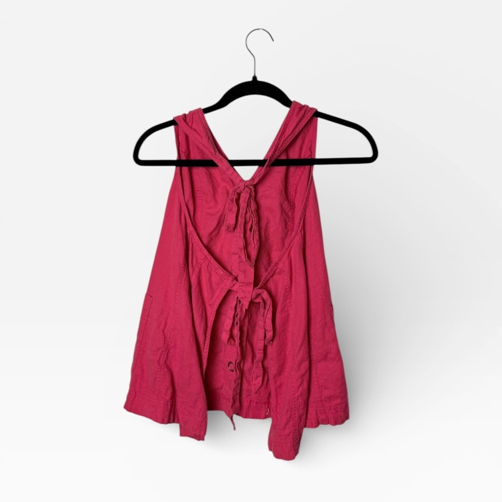 Free People Scout Red Tie Halter Top (A)‎ - Picture 2 of 5